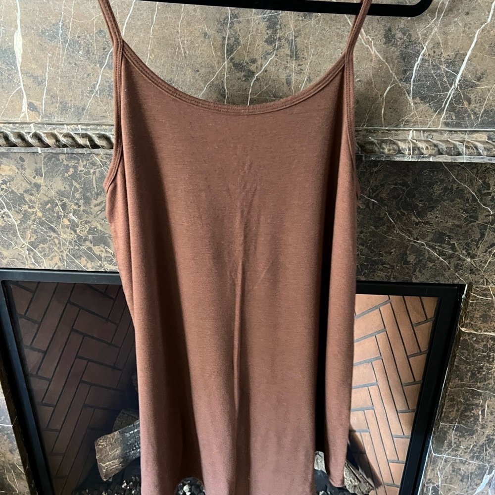 New never worn brown spaghetti strap tank top